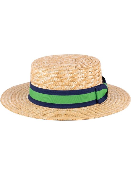Handmade Classic Straw Boater Hat | Natural Straw, Summer Essential Accessory main image 3